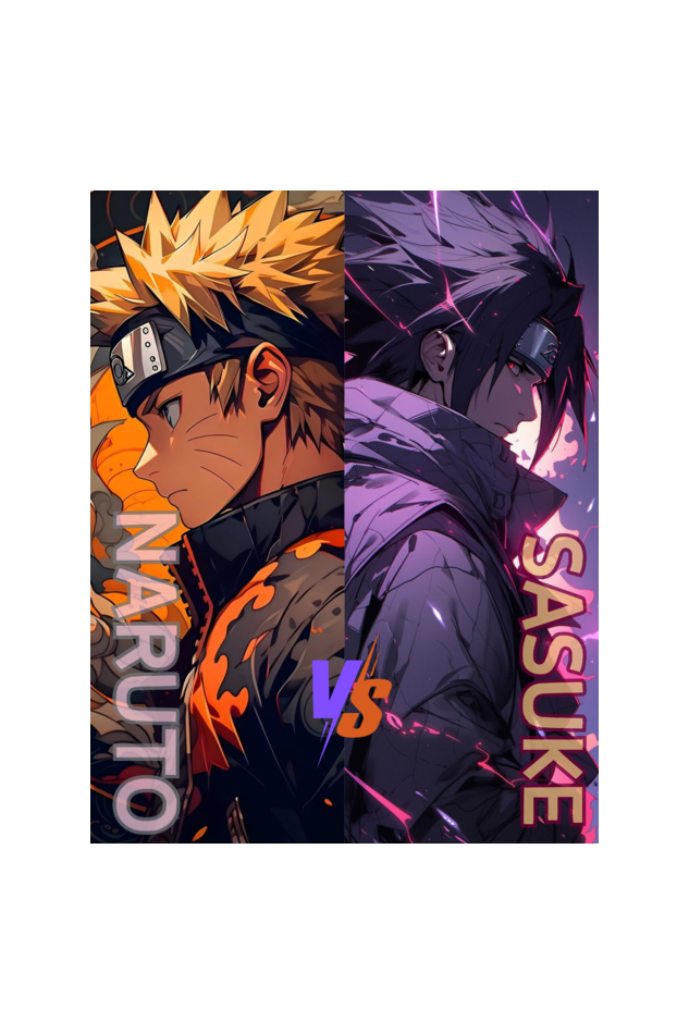 Naruto vs Sasuke Oversized T-Shirt – The Ultimate Rivalry