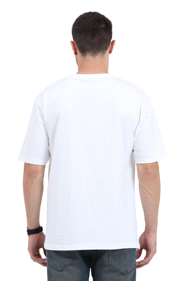 Hand shake white oversized tees