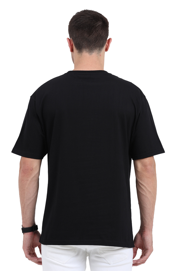 Hand shake black oversized tees