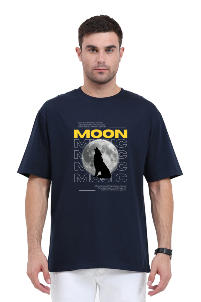 A Moon Music Wolf | Coldplay Oversized Tees - Unisex