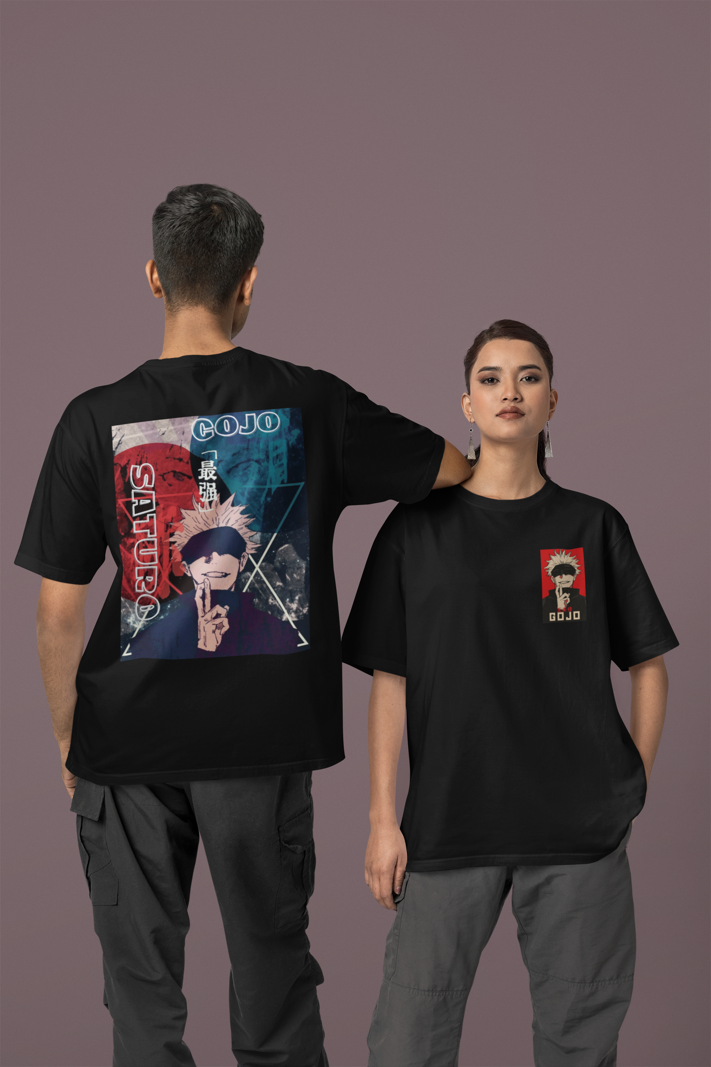 Satoru Gojo Black Oversized T-Shirt – Power Meets Style