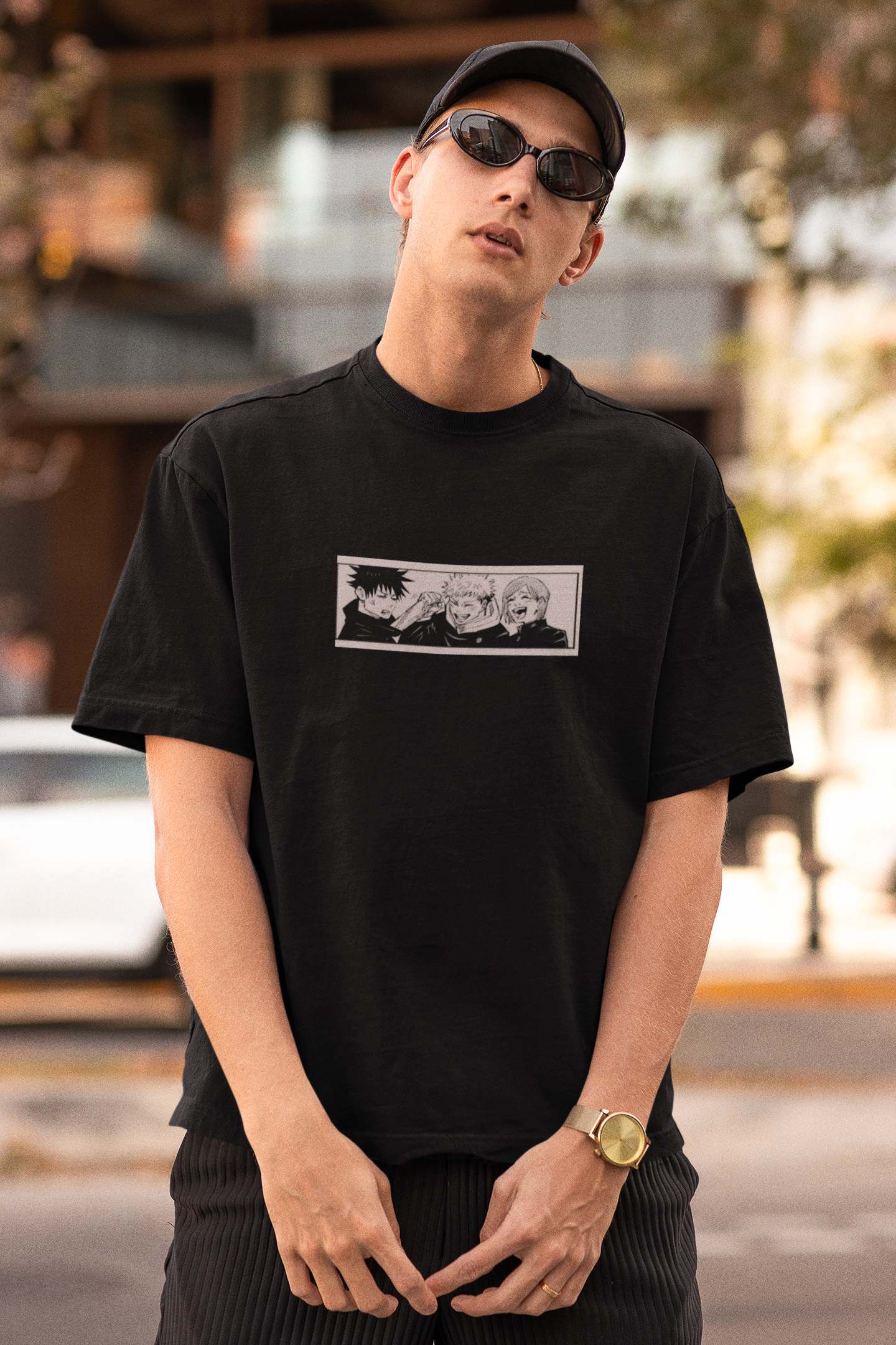 Jujutsu Kaisen Oversized T-Shirt – The Trio Edition