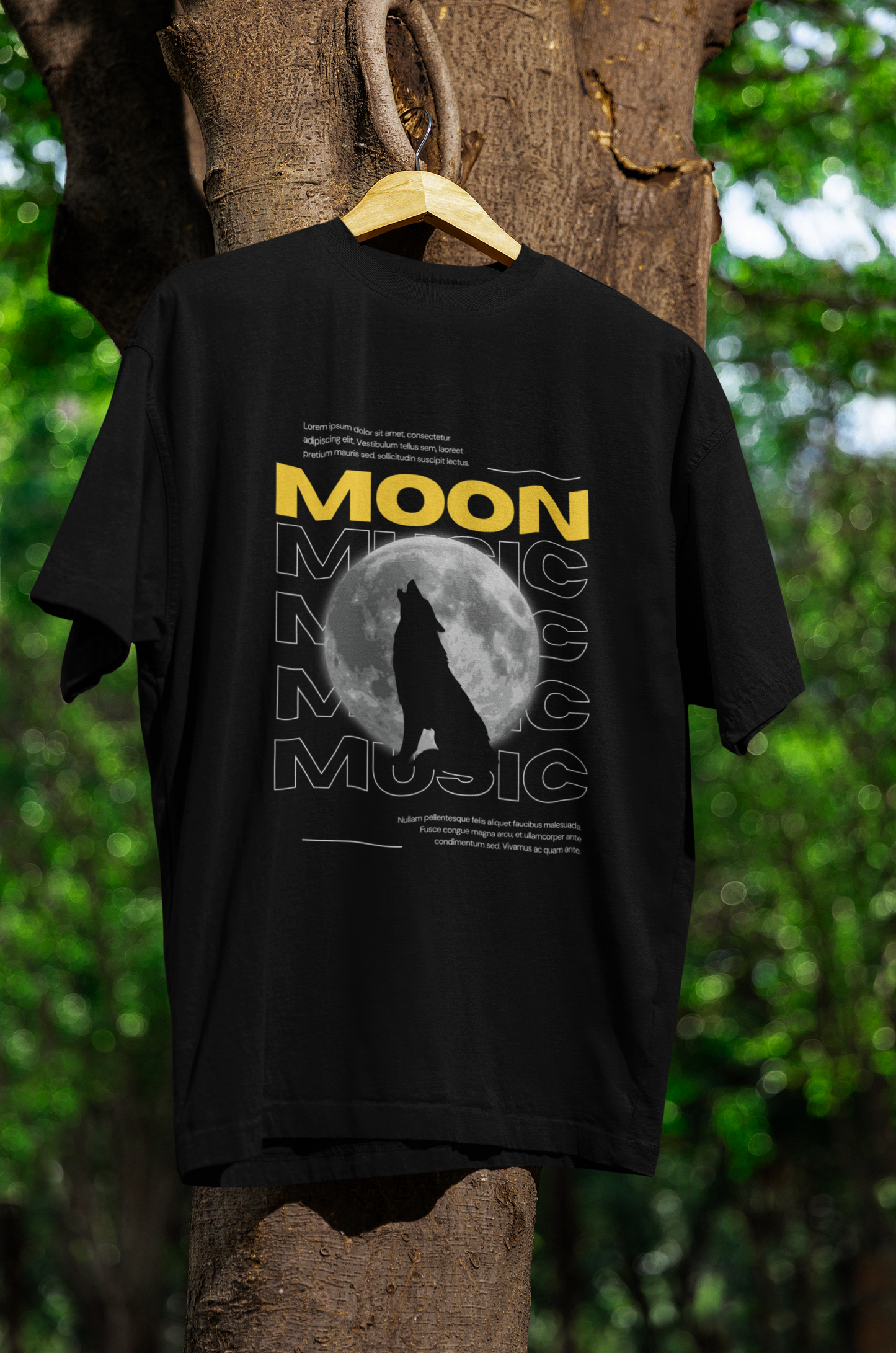 A Moon Music Wolf | Coldplay Oversized Tees - Unisex