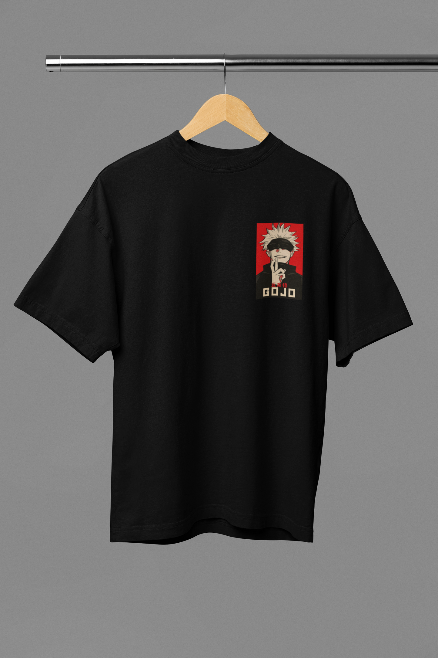 Satoru Gojo Black Oversized T-Shirt – Power Meets Style