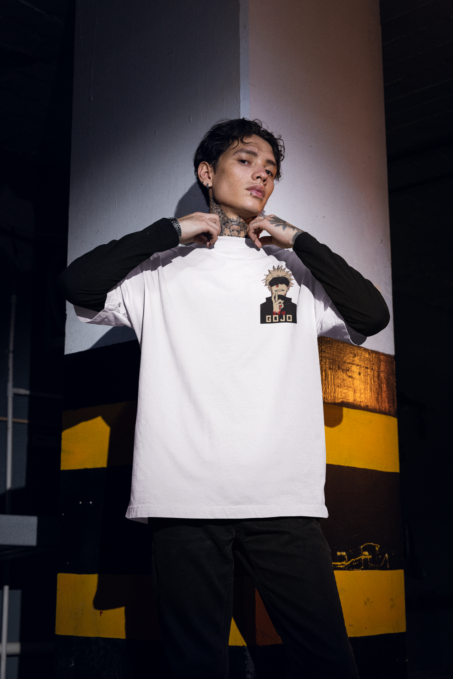 Satoru Gojo Black Oversized T-Shirt – Power Meets Style.