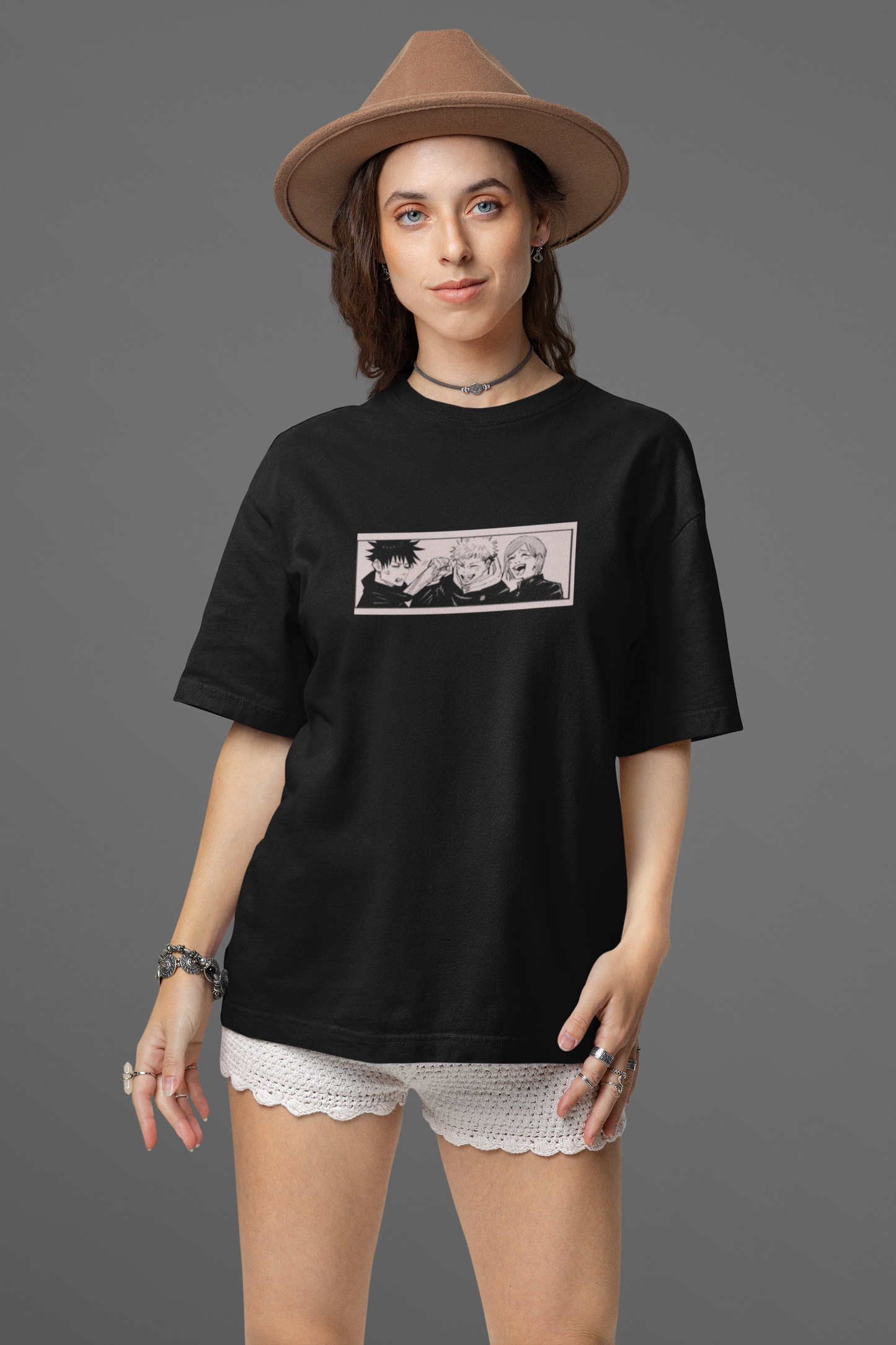 Jujutsu Kaisen Oversized T-Shirt – The Trio Edition